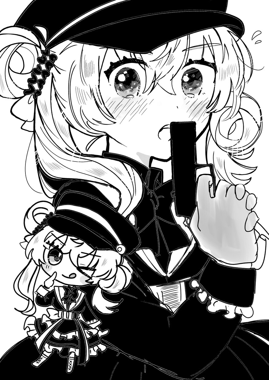 3000円〜モノクロかわいいイラスト描きます モノクロなのにキラキラ？！かわいいイラスト描きます！ イメージ4