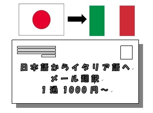 あなたのメールをイタリア語に訳します カジュアル／フォーマル／ビジネスどんなメールもお任せください イメージ1