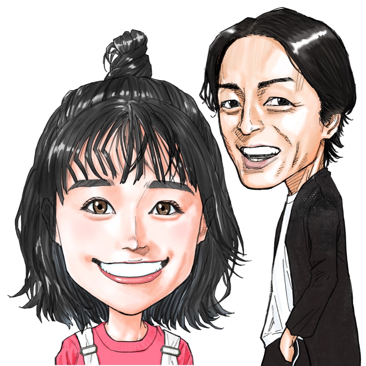 写真を元に漫画タッチの似顔絵を作成します 適度にリアル寄りな漫画タッチで個性を出せます！ イメージ10