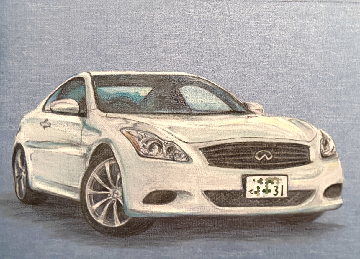 車・バイクのイラスト描きます 大切な愛車をオシャレにパステル画で描きます イメージ3