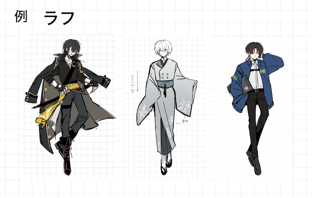 キャラクター立ち絵描きます 少女〜成人男性まで、イラストを描かせていただきます イメージ4