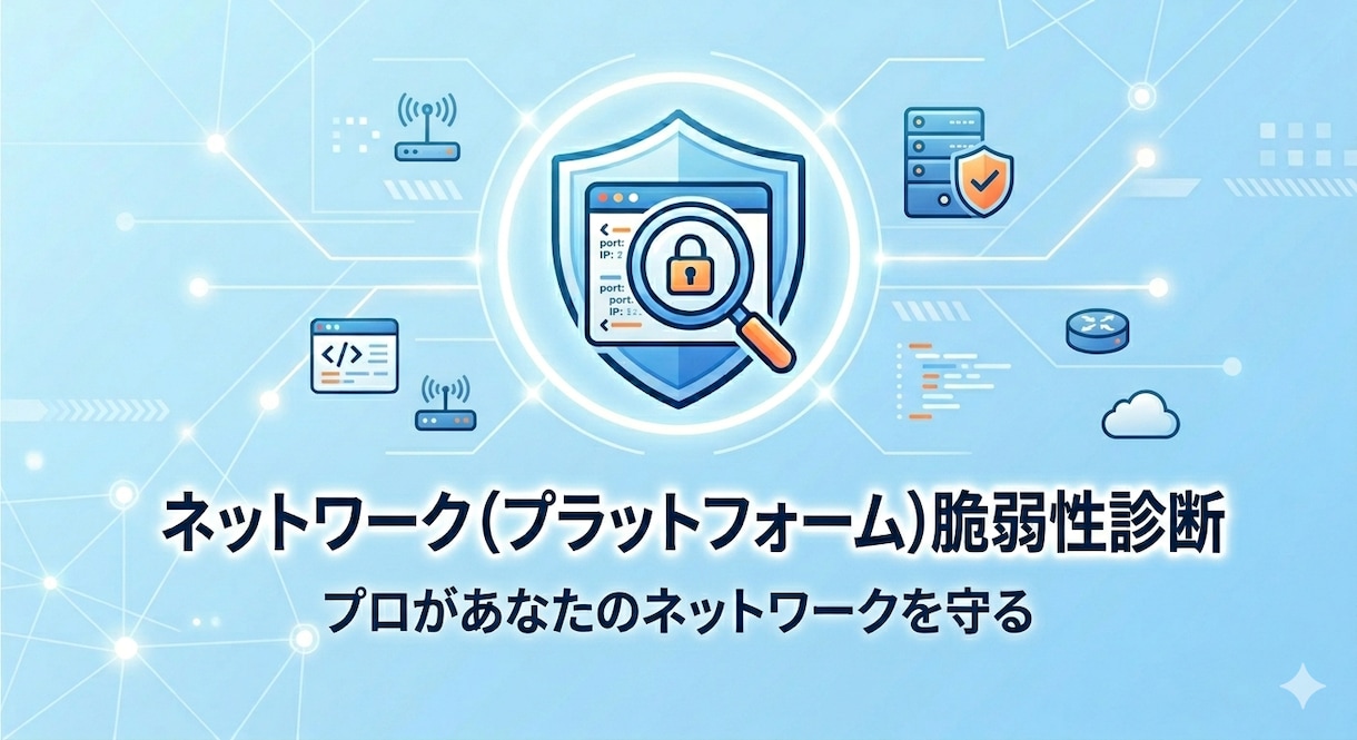 ネットワークのセキュリティ診断を行います プロの脆弱性診断士によるネットワーク脆弱性診断 イメージ1