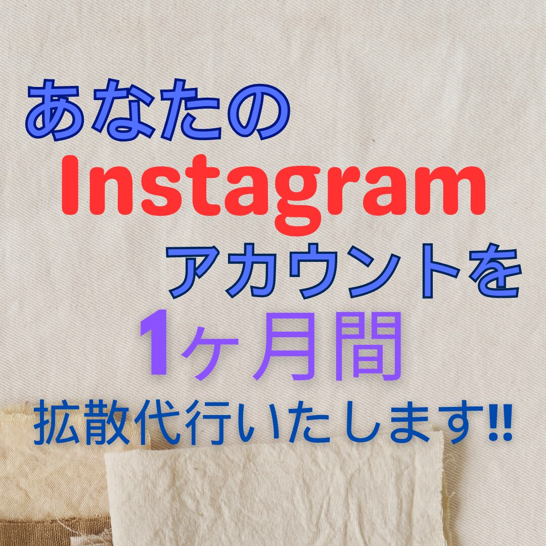 あなたのInstagramを1ヶ月間拡散代行します Instagram/インスタ/拡散代行/1ヶ月間/30日間 イメージ1