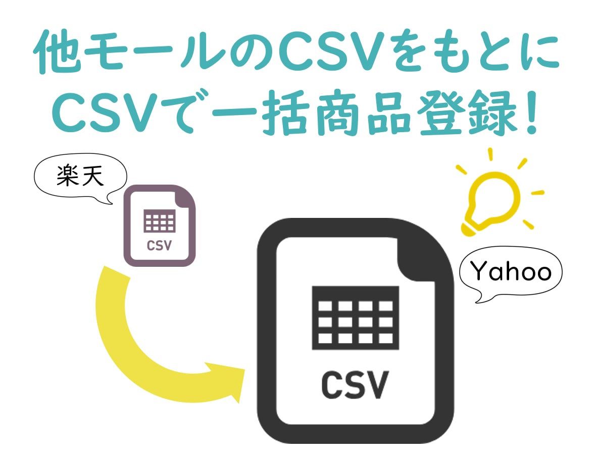 ECサイトの商品登録CSV作成します ～他モールのCSVをもとに、別のモールへ商品移行したい時に～ イメージ1