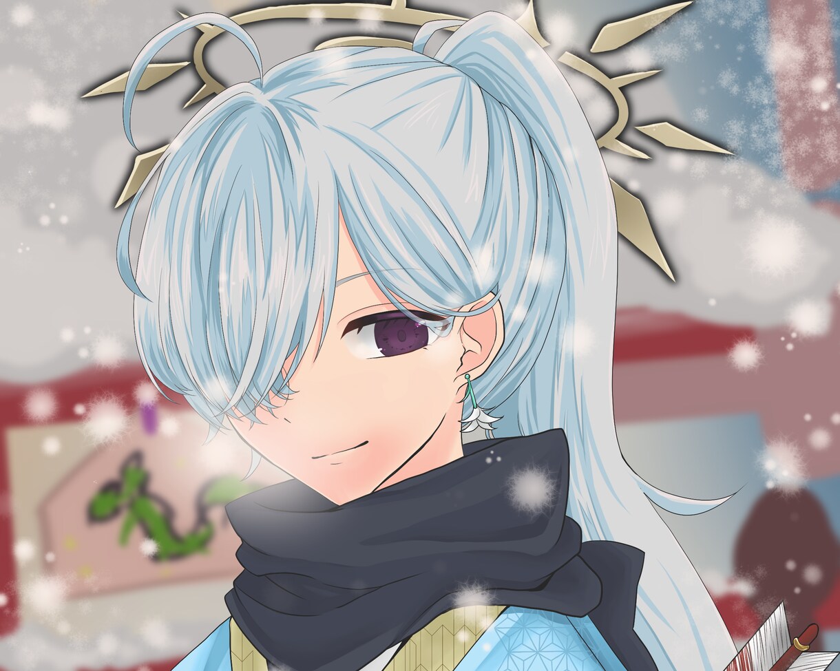5000円でサムネや一枚絵描きます Vtuberさんに使いやすい！おはVやサムネ等にぴったり イメージ1