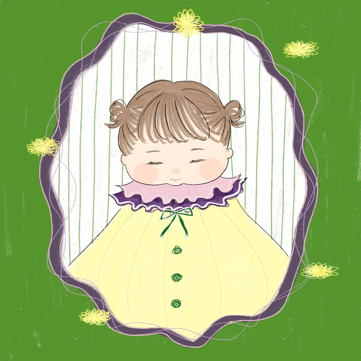 植物モチーフの絵本のようなイラストをお描きします 絵本のようなメルヘンな雰囲気のイラストです。 イメージ4