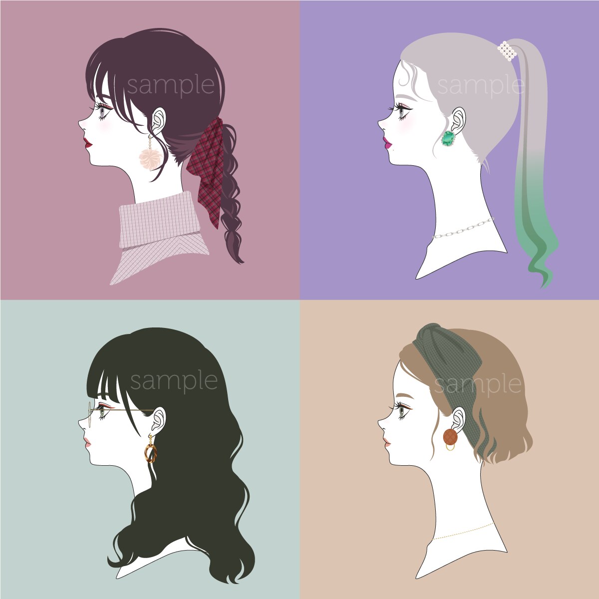 横顔美人アイコン描きます 先着3名様☆半額2,000円で制作いたします！ イメージ4
