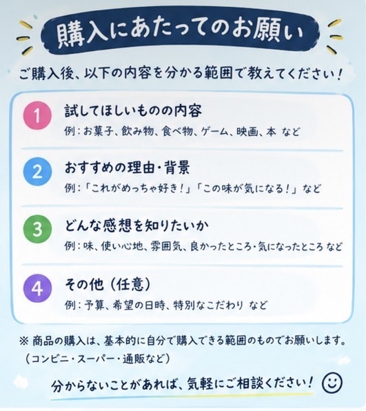 あなたの「好き」を実際に試して感想を伝えますます あなたの「好き」を僕にも教えてください！ イメージ2