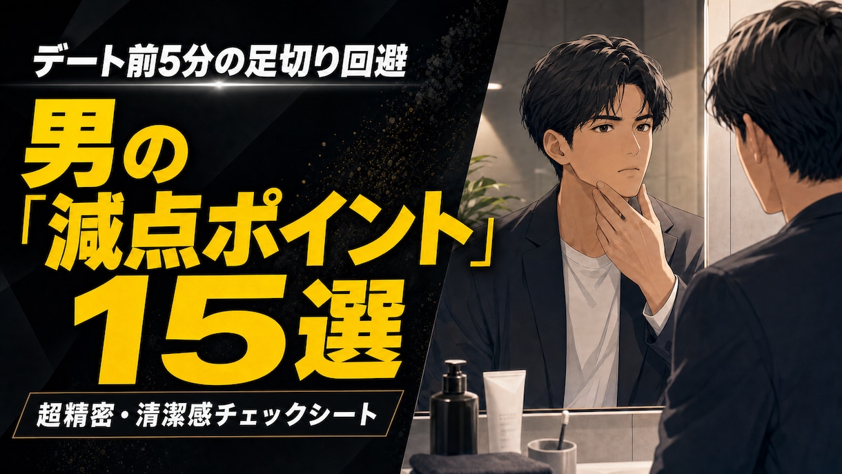 デート前の減点を15のチェックで防ぎます デートに繋がらない悩みを解決！男の盲点15選を完全網羅 イメージ1