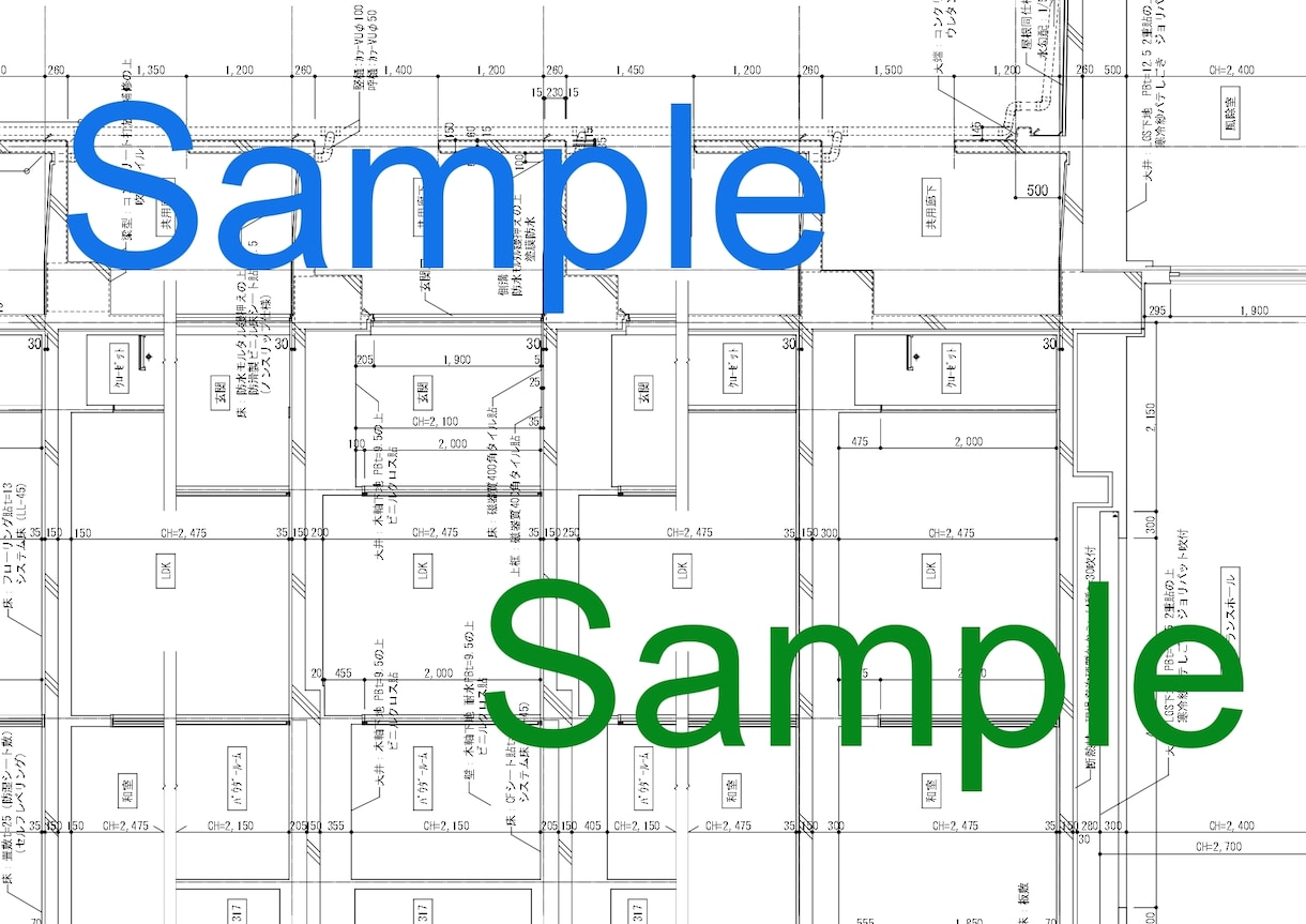 手書きラフスケッチから実施図・施工図へ作図します 木造住宅や鉄骨造はお任せを。工期短縮業務効率アップ。 イメージ2