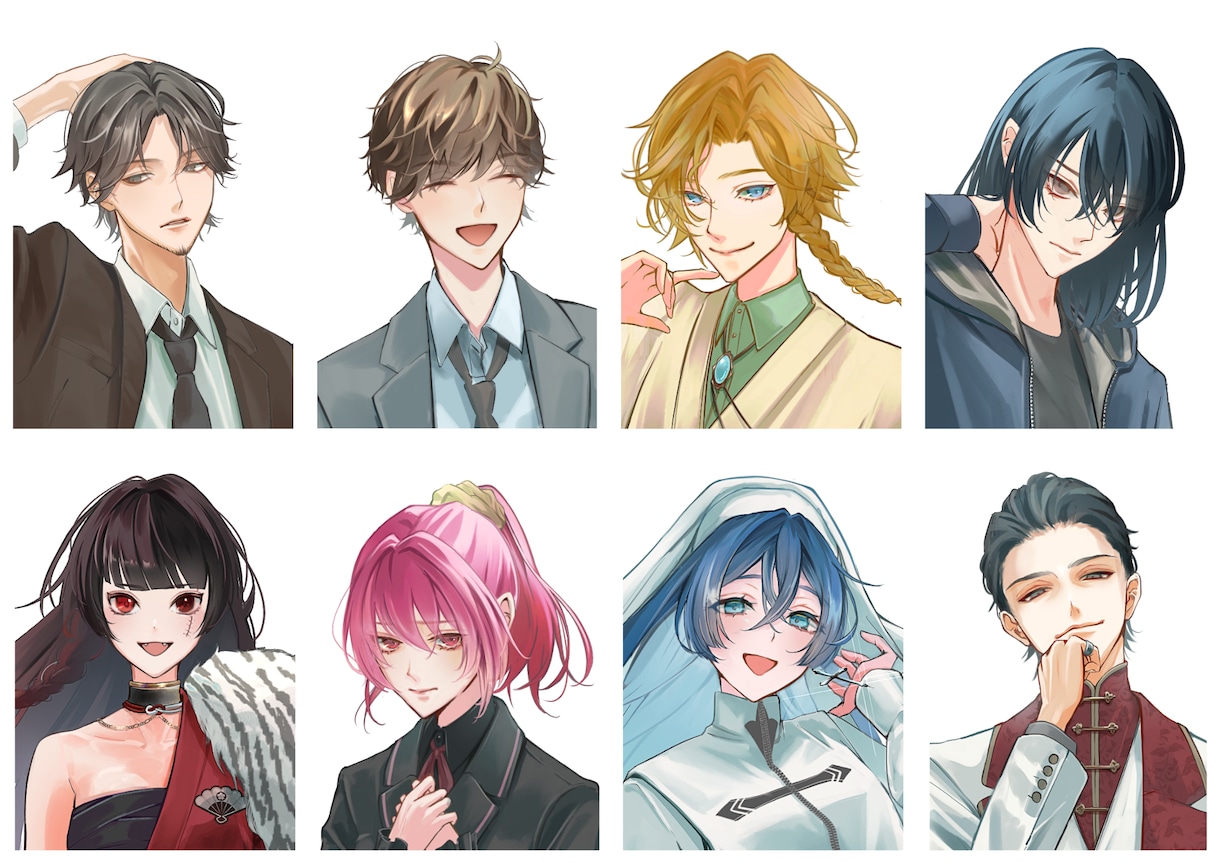 Vtuber、TRPG、IRIAM用立ち絵描きます 繊細な表情と塗りで個性的なキャラクター様作成いたします イメージ4