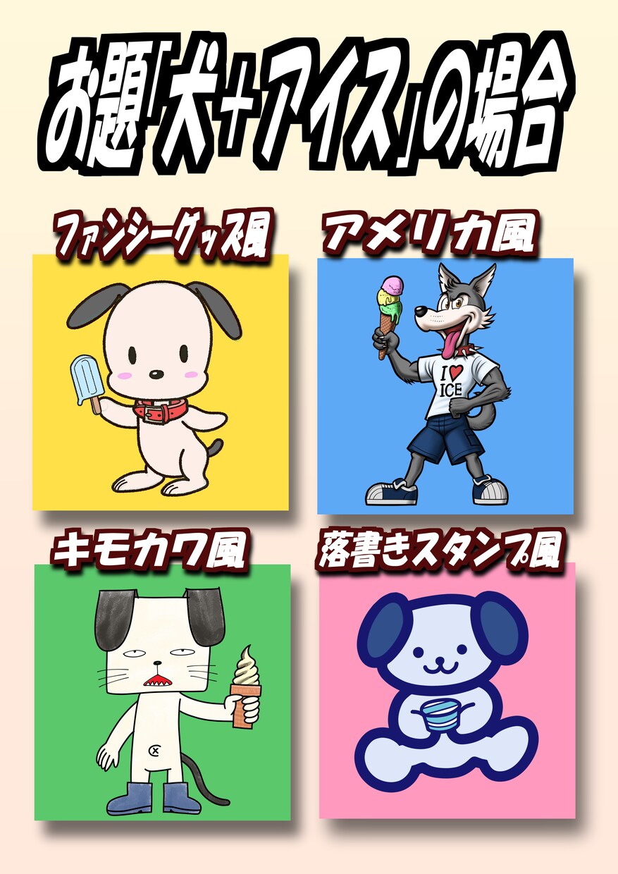 ゆる（？）キャラ、描きます ゆるめのキャラクター、デザインいたします！ イメージ2
