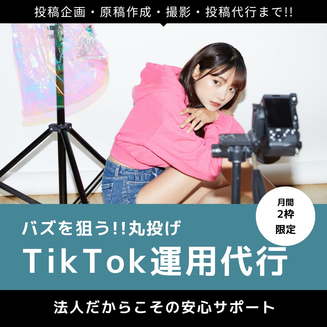 売れるTikTok運用代行します バズを狙う！企画・撮影・投稿まで一括対応 イメージ1