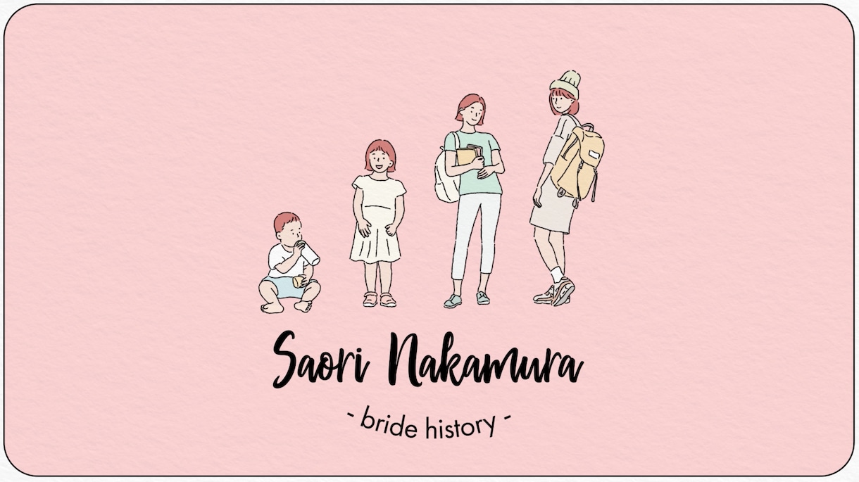 手書きイラスト風のプロフィールムービーを制作します スマホ1台でかんたん準備♪「心に残る」プロの結婚式ムービー！ イメージ5
