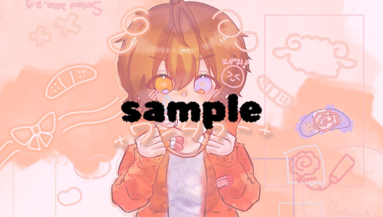 アイコンやキャラデザ イラスト関係全般描きます キラキラうるうるお目目が得意です！ イメージ1