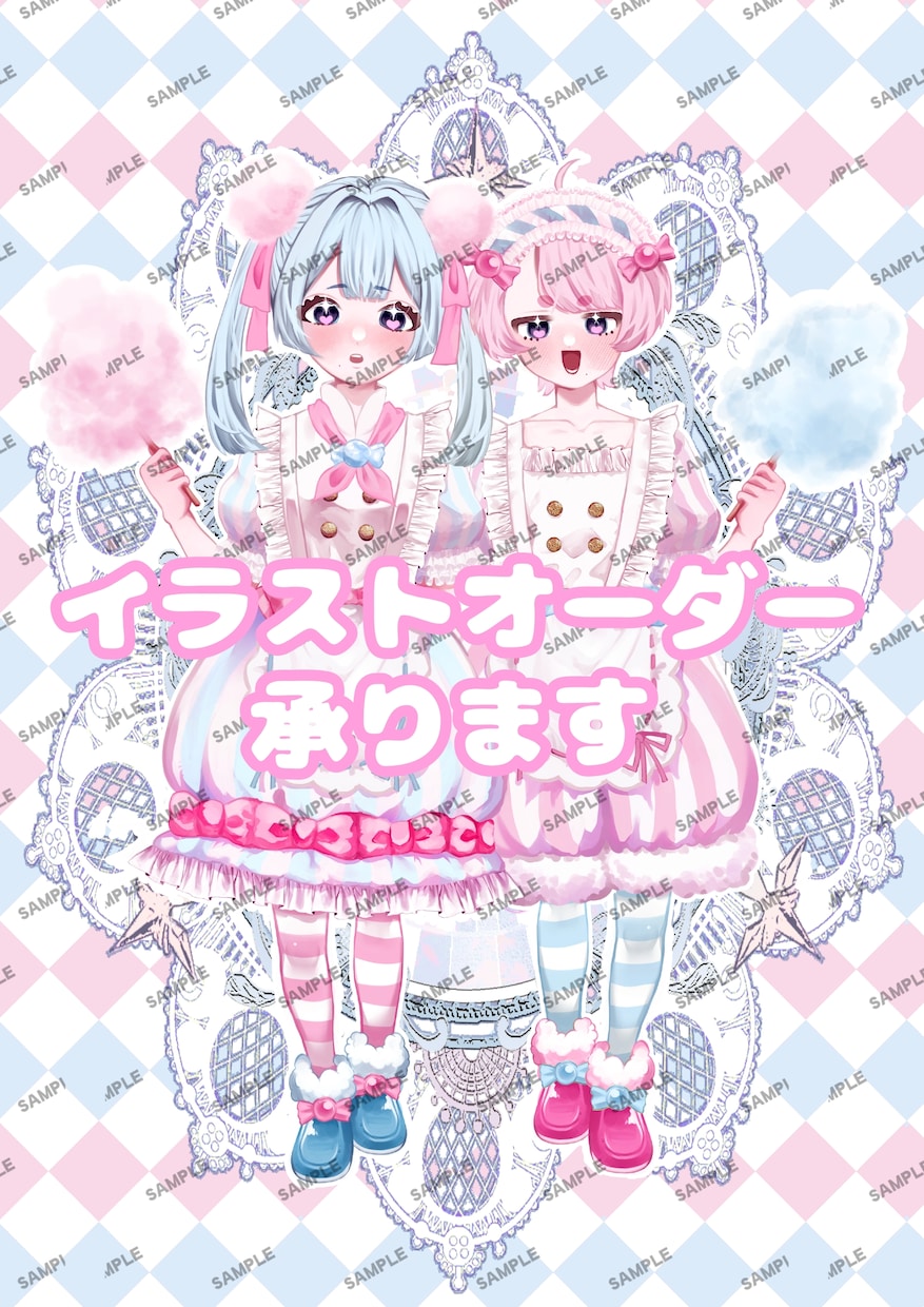 かわいい立ち絵・1枚絵イラスト制作いたします 衣装デザインからこだわったイラストを制作いたします!! イメージ1