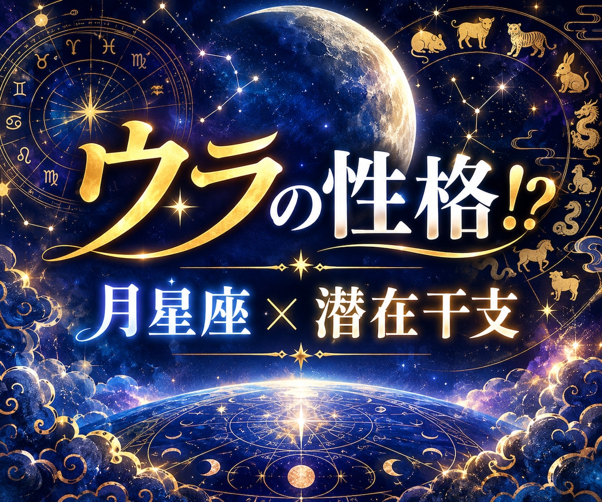 ウラの性格！？「月星座」×「潜在干支」で占います 私も知らない私...意外な一面を１０の視点から読み解きます。 イメージ1