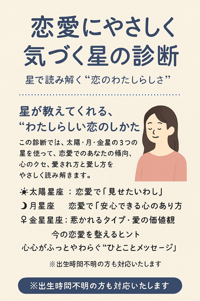 星が教えるあなたの恋愛傾向を診断します ホロスコープで読む恋愛傾向　太陽・月・金星からやさしく診断 イメージ2