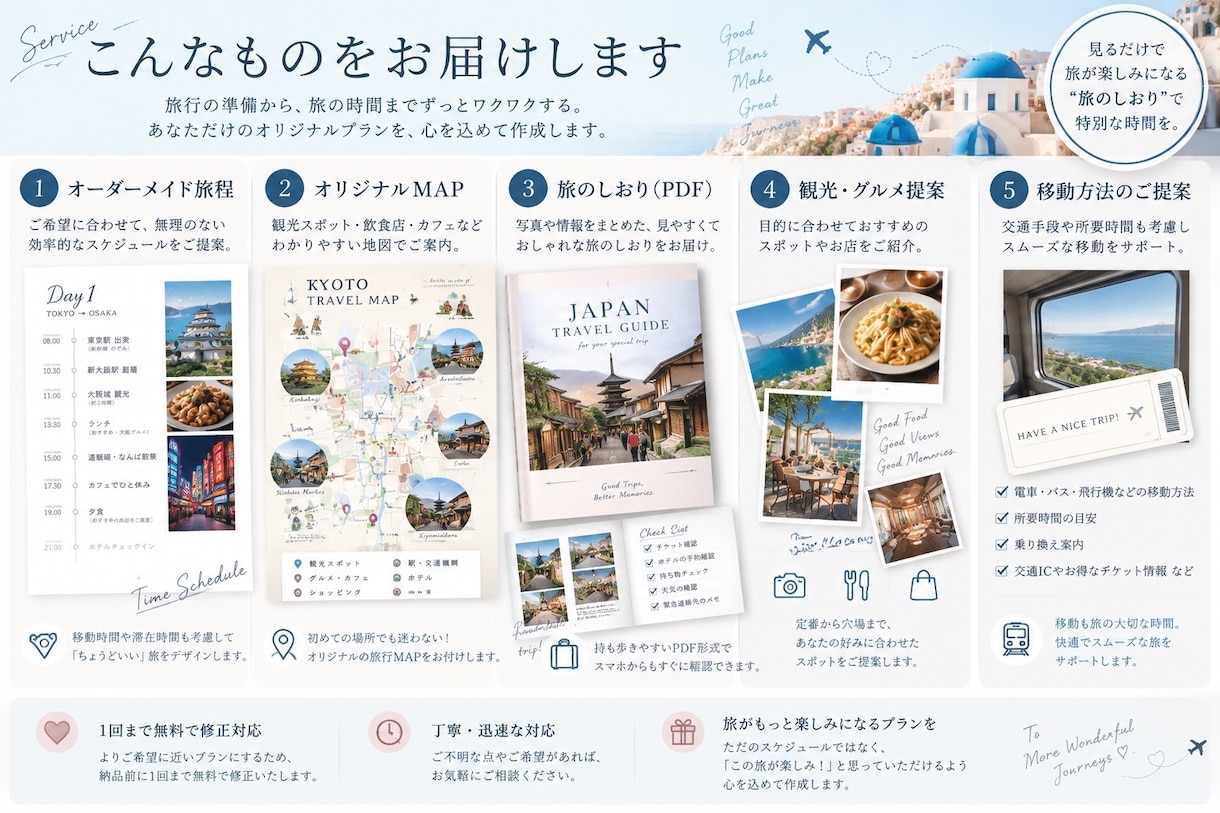 2泊3日以上の国内旅行のプランを立てます プランが決まらない方へ。「行きたい」を、「カタチ」にする。 イメージ2