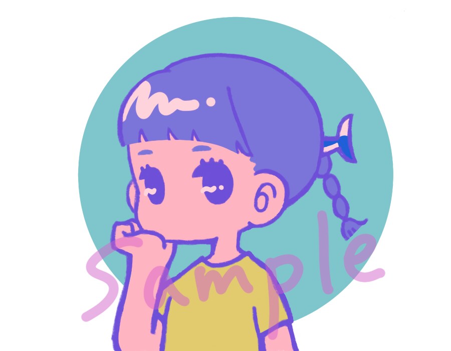 ポップなアイコン/似顔絵作成します かわいいオリジナルイラストでアイコンや似顔絵を作りませんか？ イメージ2