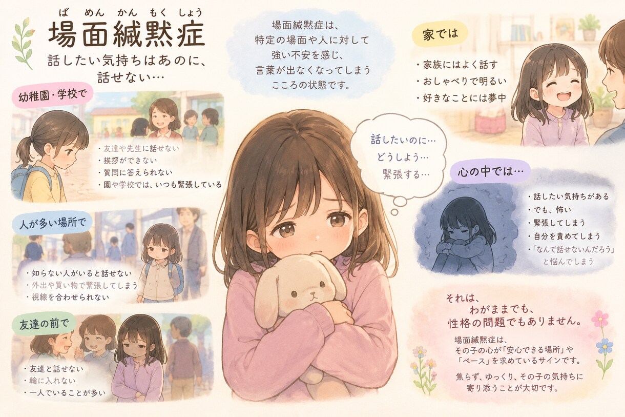 場面緘黙症のお子様の相談に乗ります 本場面緘黙症当事者が自分の経験から克服してきた事を伝えます イメージ1