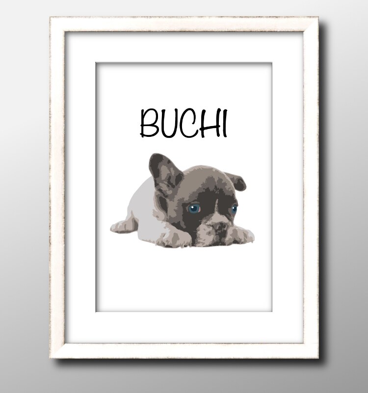 ペット似顔絵ポスター★おしゃれなイラスト作成します プレゼントにも♪デジタルイラスト/似顔絵でデータ納品付き★ イメージ1