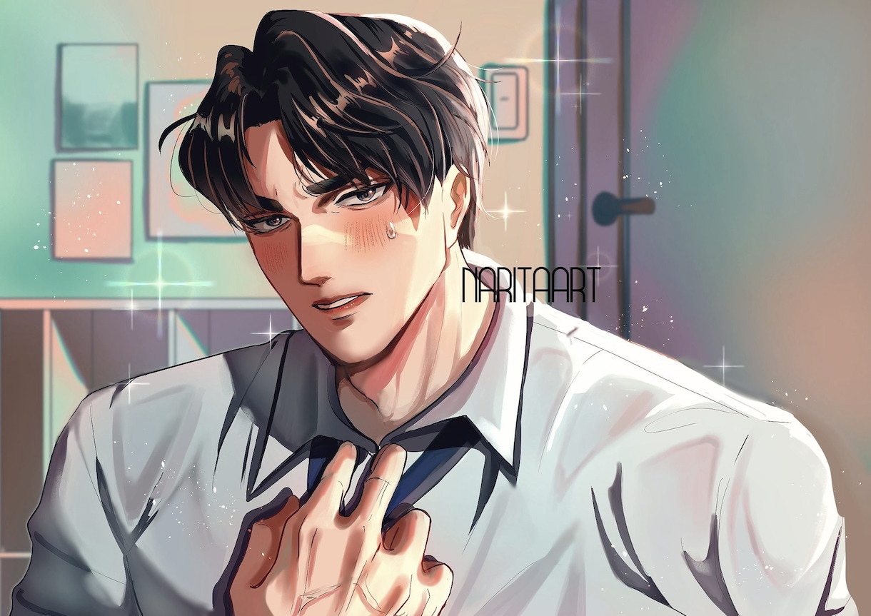かっこいい男性イラストを素早くお届けします SNS等で使用するアイコンにかっこいい男性を使用したい方 イメージ2