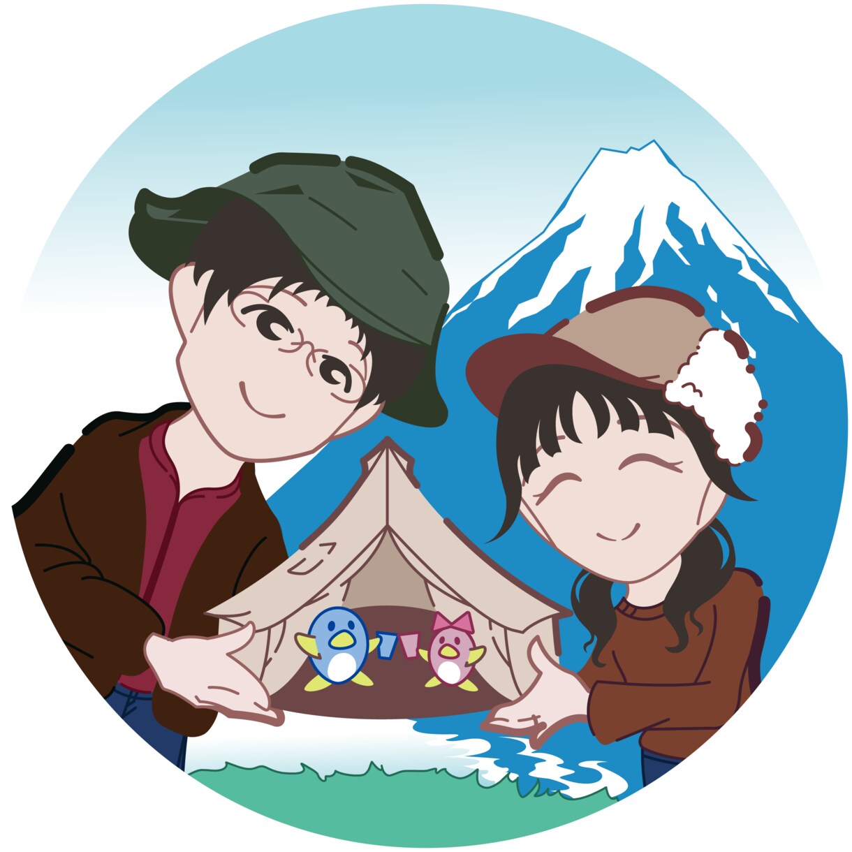 シンプルで想いの詰まったペアイラストを作成致します 見た目だけでなく、想いを表現したイラストを作成させて頂きます イメージ1