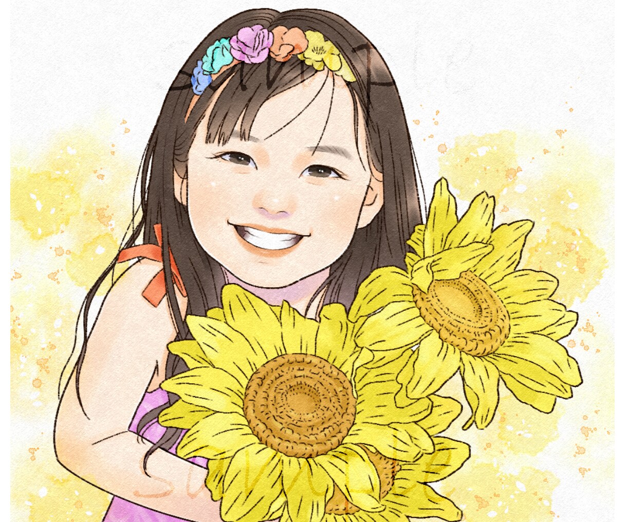 やさしく綺麗な似顔絵を描きます 老若男女OK！丁寧なヒアリングで特別な１枚を作りませんか？ イメージ6