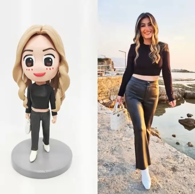 カスタム手作り3D肖像画置物似顔絵かわいい人形ます あなたの写真からカスタム手作りの3Dポートレートかわいい人形 イメージ6