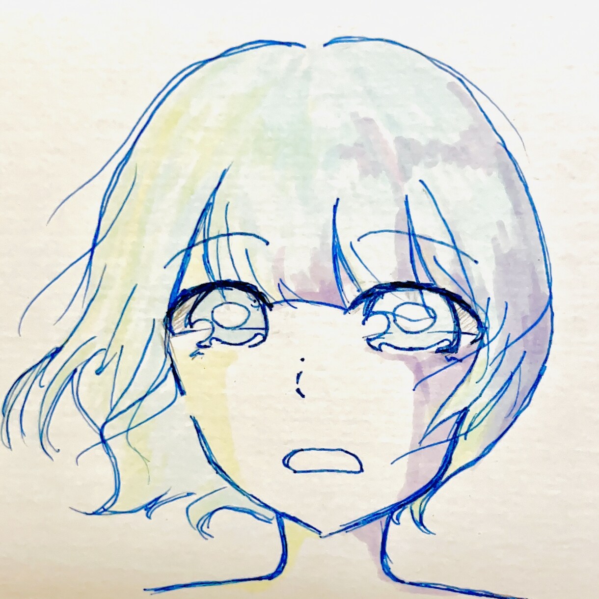 SNSアイコンに使用できます アナログでアイコン作成します鉛筆、色鉛筆、コピックが得意です イメージ2