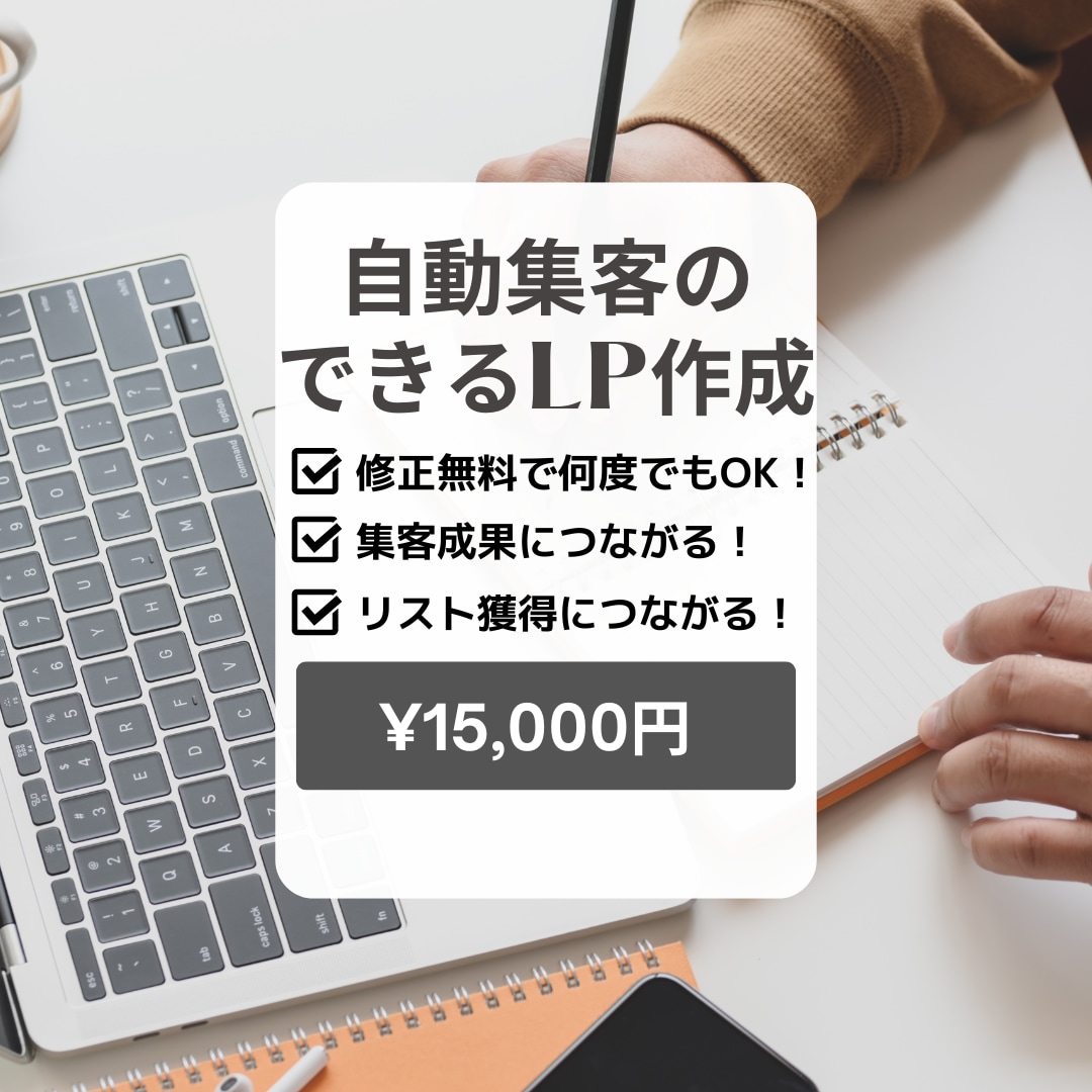 自動集客できる魅力的なLPを作成します お手頃価格で商品の魅力を顧客に伝え、優良顧客の獲得へ繋げます イメージ1