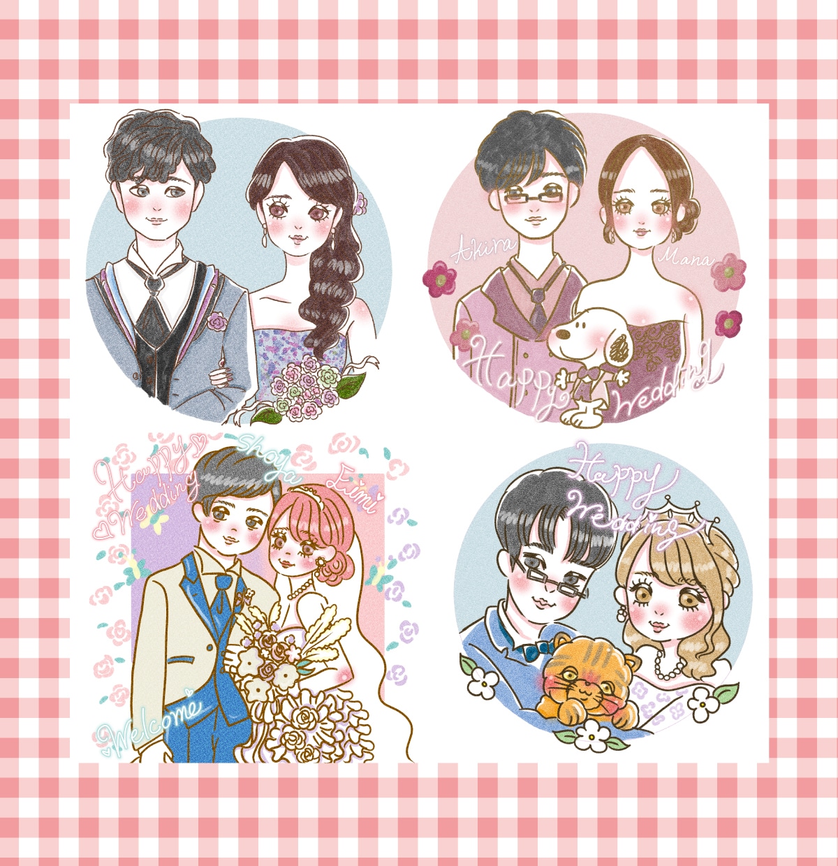 可愛いウェディングイラスト作成します 結婚式にぴったりの可愛いウェディングイラスト作成します! イメージ2