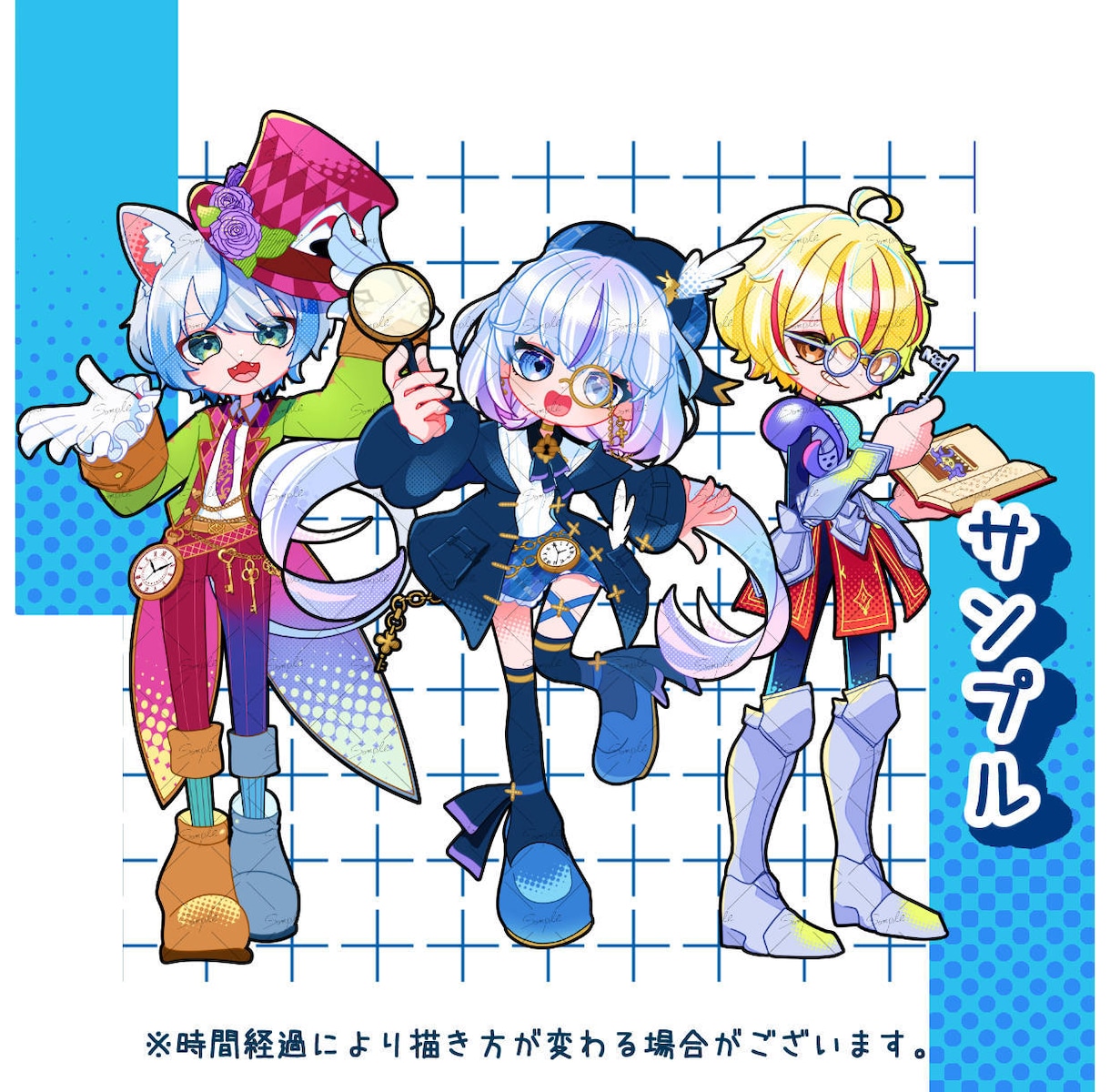 商用利用OK！POPなデフォルメイラスト描きます SNS/動画配信活動/グッズ等、目を引くこだわりデフォルメ！ イメージ6