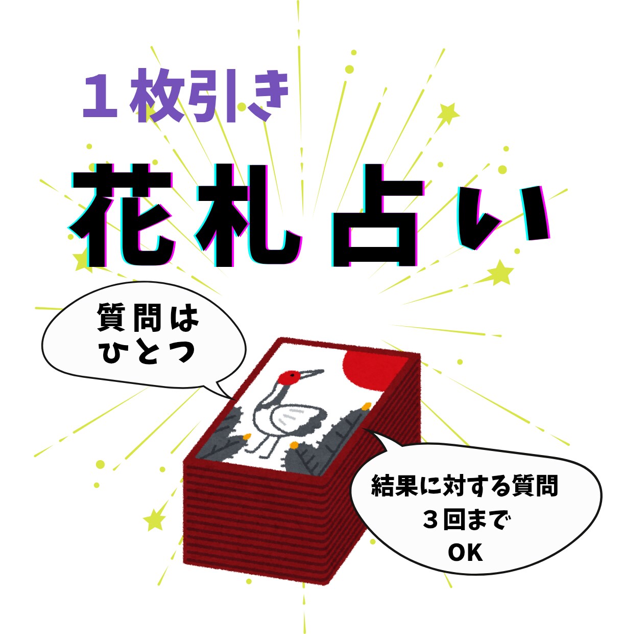 花札１枚引きであなたの知りたいことを占います スピーディーにお伝えします。同件に対し質問３回までOK イメージ1