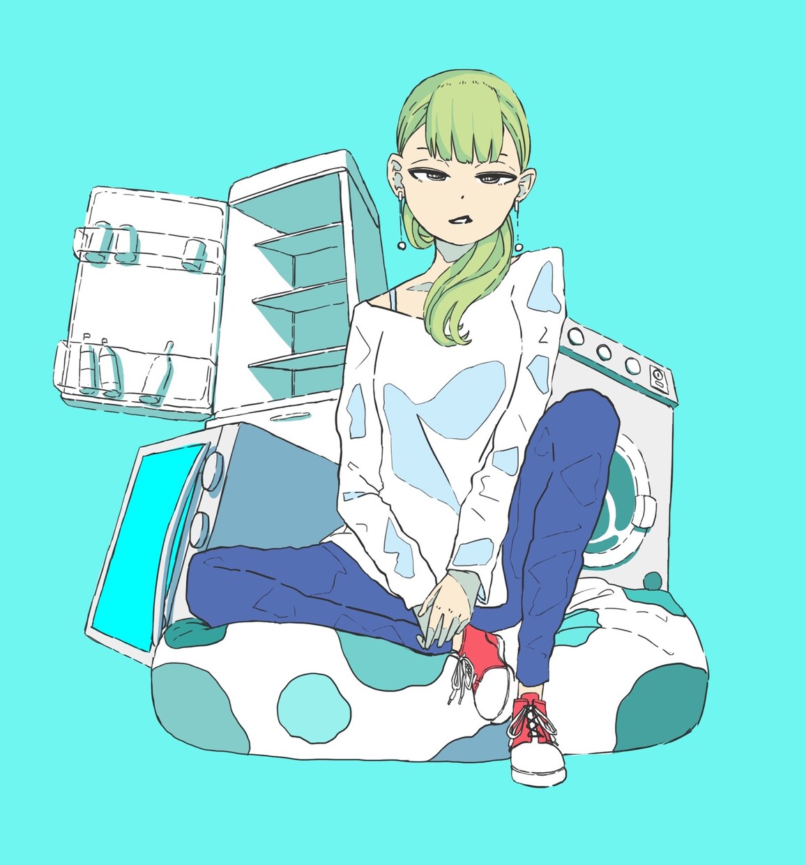 イラストでSNS用アイコンをデザインします あなたのアイコンをシンプルでお洒落にしてみませんか？ イメージ1
