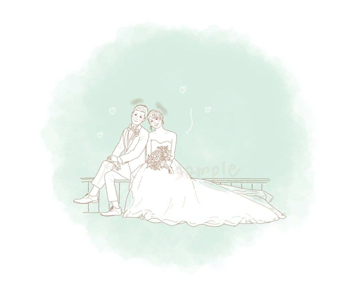 お写真から線画で似顔絵をお描きします 24時間以内にお返事致します◎ イメージ5