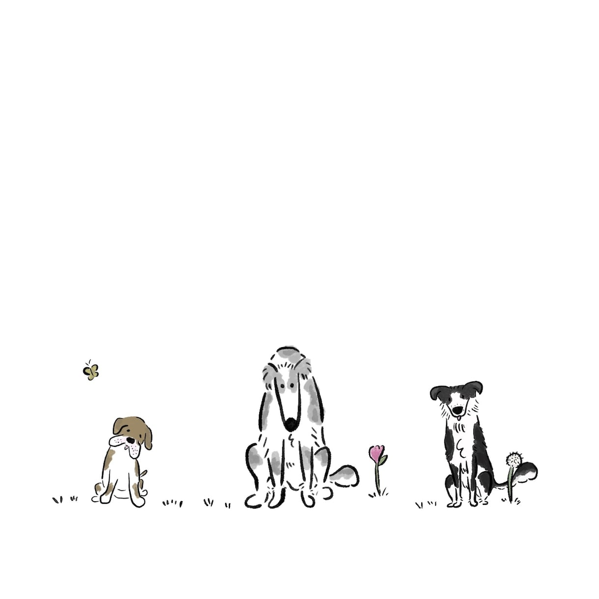 商用OK◎シンプルな動物やペットのイラスト描きます 親しみやすく可愛い1枚！アイコン、グッズなどご利用できます イメージ1