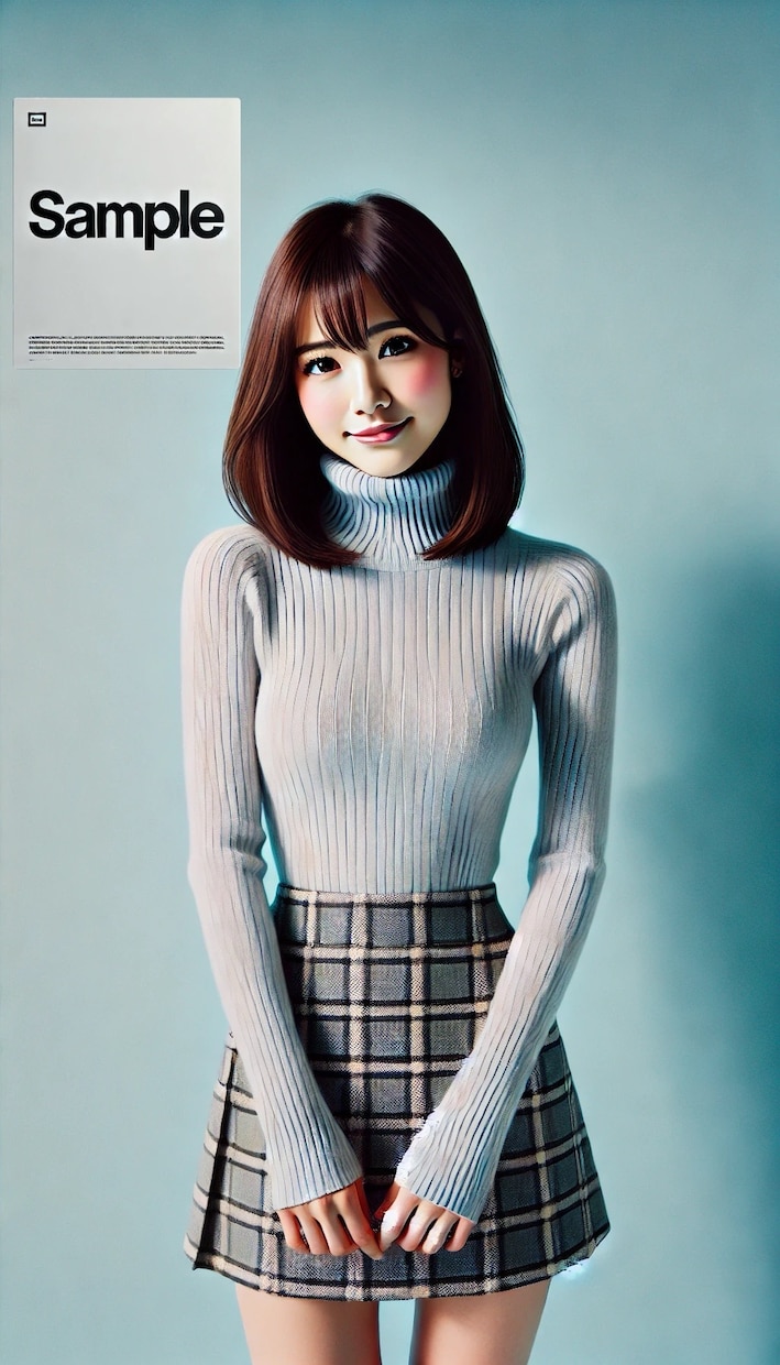 AI美女（タートルネック）画像プロンプト販売します DALL-E使用！生成！タートルネック好きにはたまらない！ イメージ5