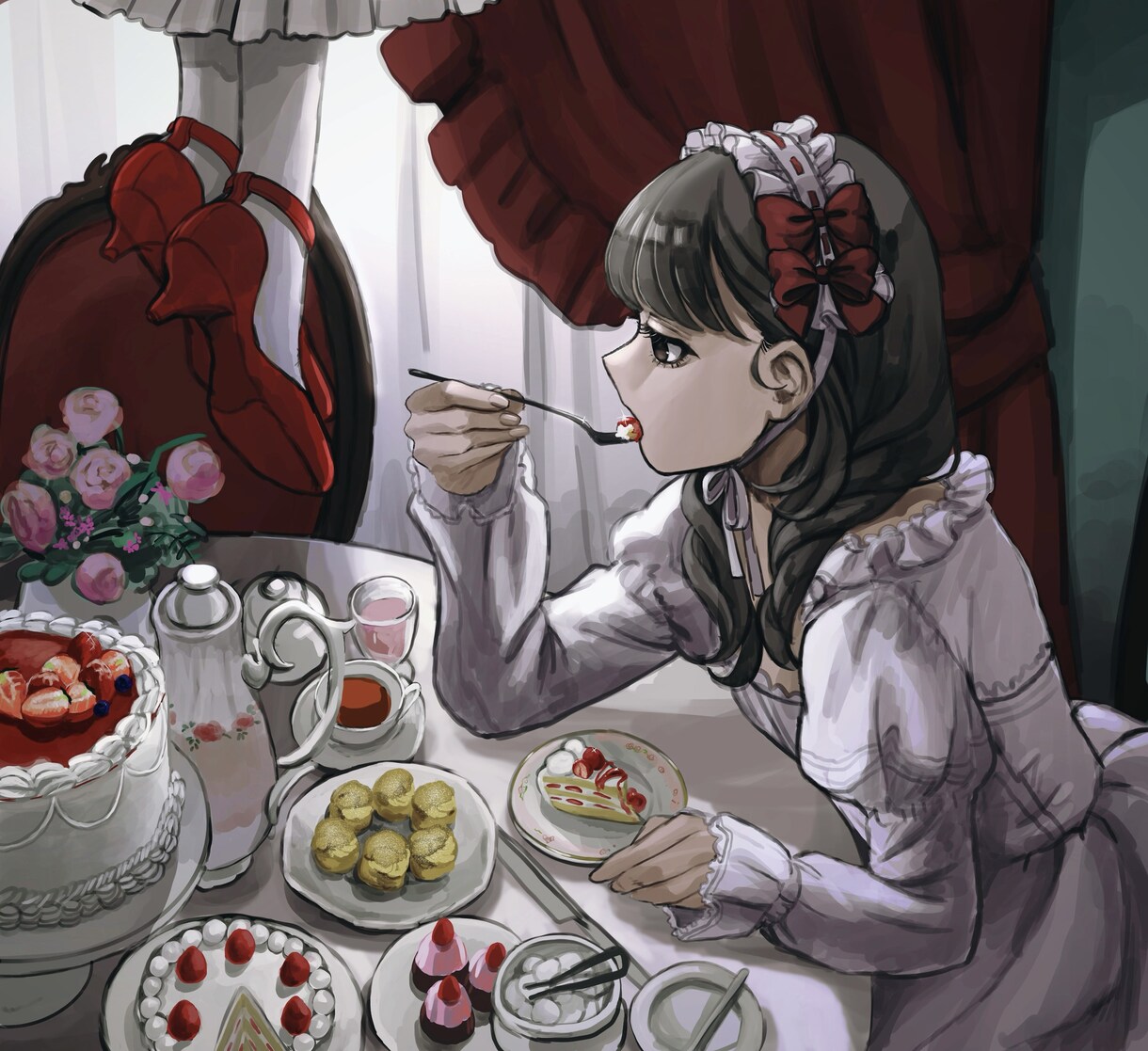 小説表紙・オリジナルイラスト制作承ります クオリティ重視！世界観に合った1枚絵◎商用利用可 イメージ3