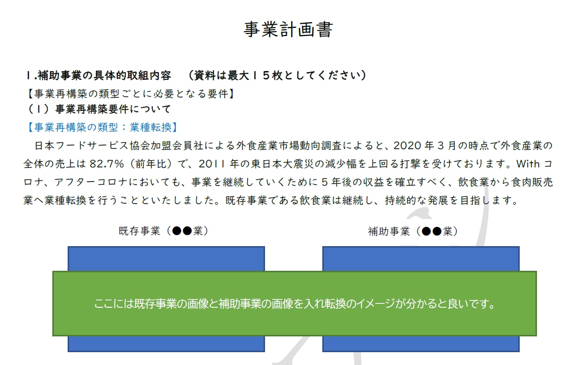 事業再構築補助金の事業計画書記載例をご提供します 【こちらは記載例のpdfファイルのみです】 イメージ4