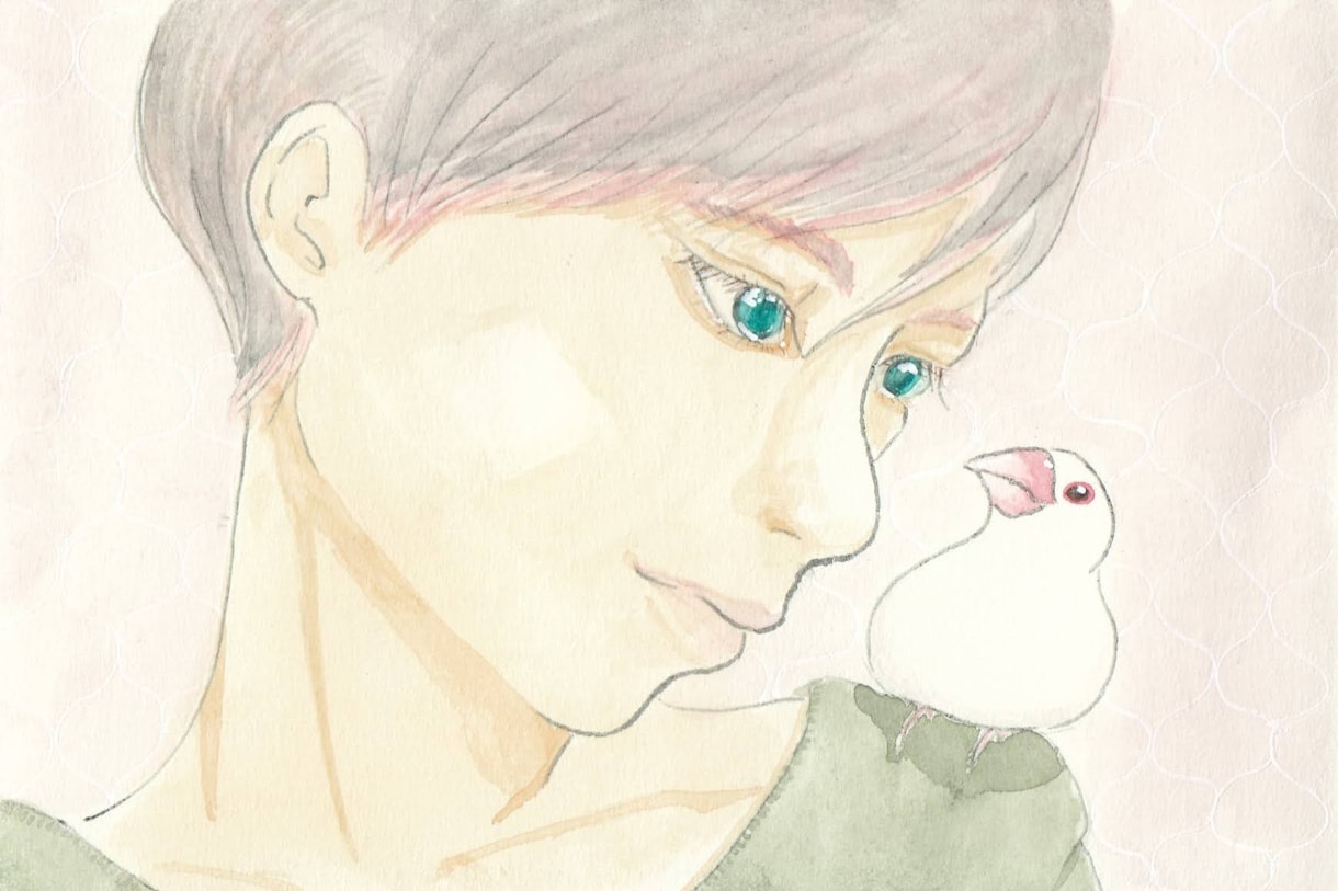 美男女✕食べ物or動物　水彩画イラスト依頼承ります 美男女と、食べ物や動物と絡ませた、特別な水彩画に。 イメージ5