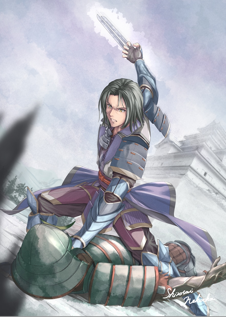 戦国の英雄・武将などの歴史的な人物キャラを描きます 奮い立つ戦国英雄・武将キャライラスト イメージ5