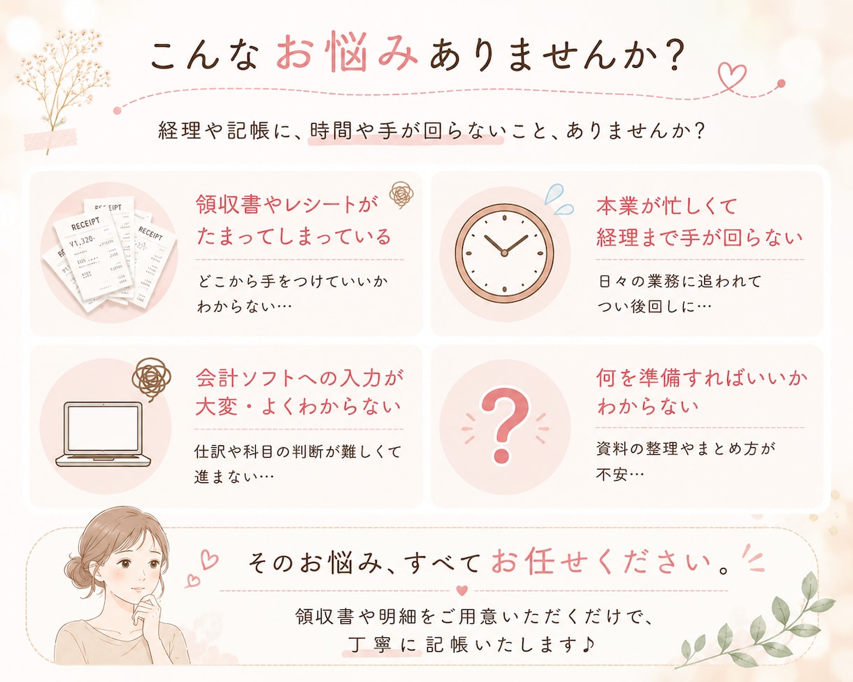 会計事務所経験18年以上・丁寧に記帳代行します 丁寧＆スピーディー♪100仕訳5,000円で記帳代行 イメージ2