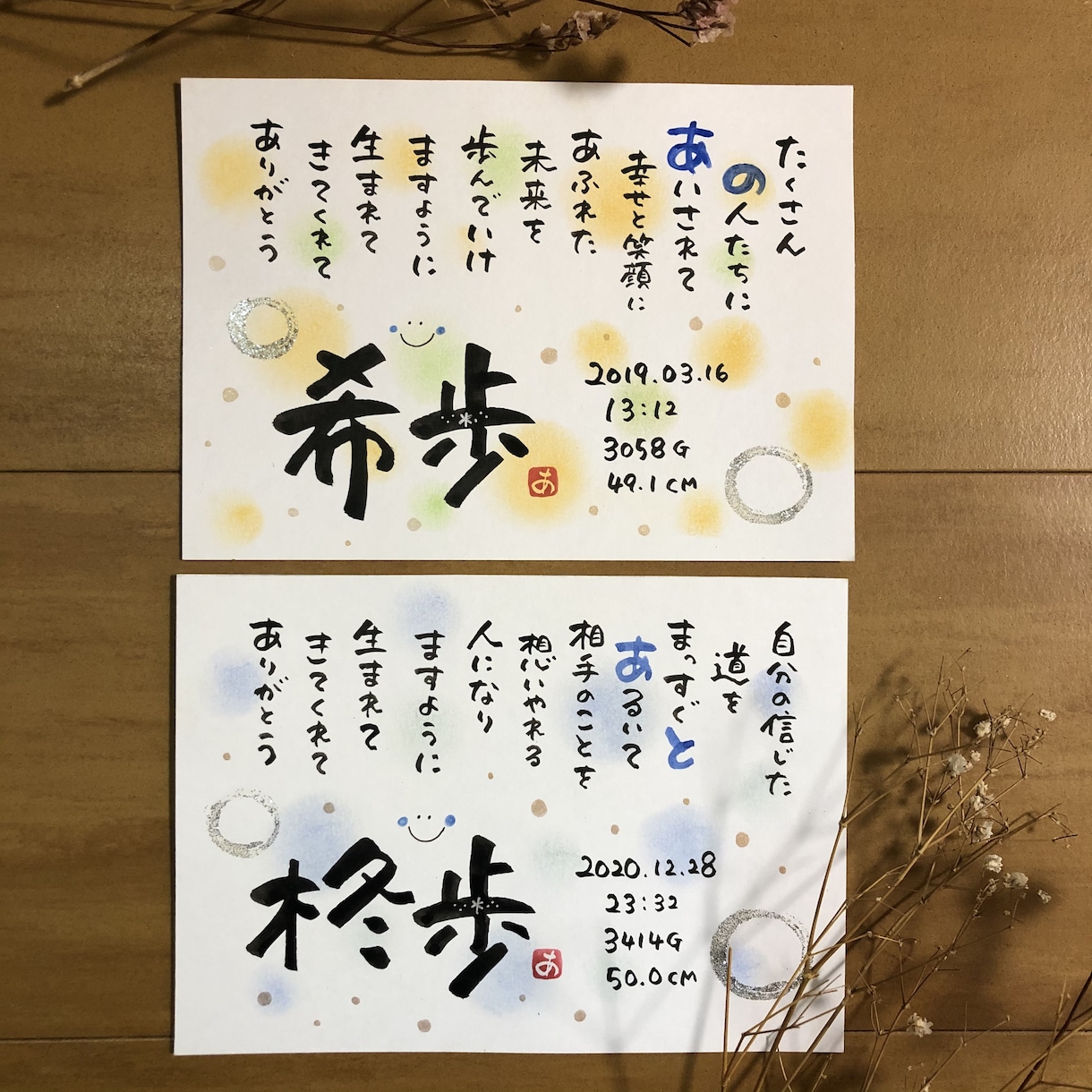 命名ポエム】お子様の成長を願った可愛い詩にします 見て幸せになれるお名前にちなんだ詩をお作りします(*^^*) イメージ10