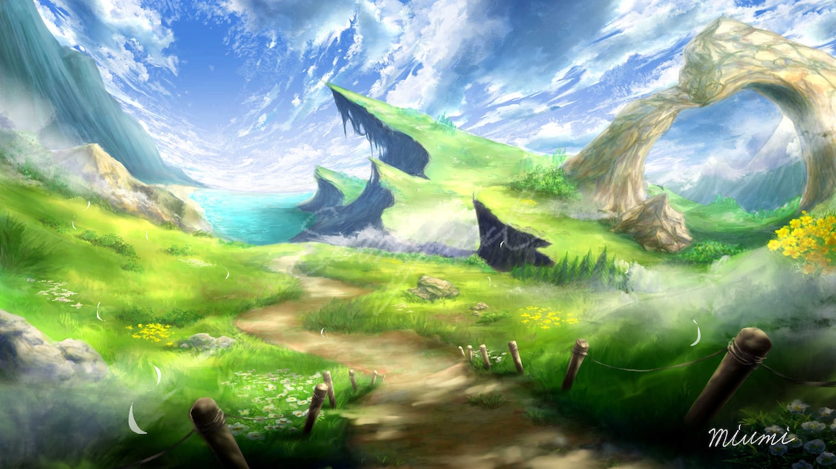 光を感じる色鮮やかな背景イラストお描きします “あなただけの世界”を彩るお手伝いさせてください！ イメージ2