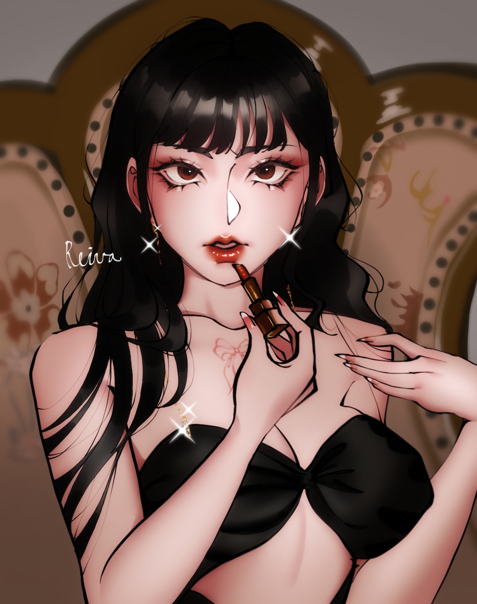 最短3日/厚塗りイラスト制作/アイコン制作します 色気づく瞳と耽美な色気。あなたの「好き」を深みのある厚塗り イメージ1