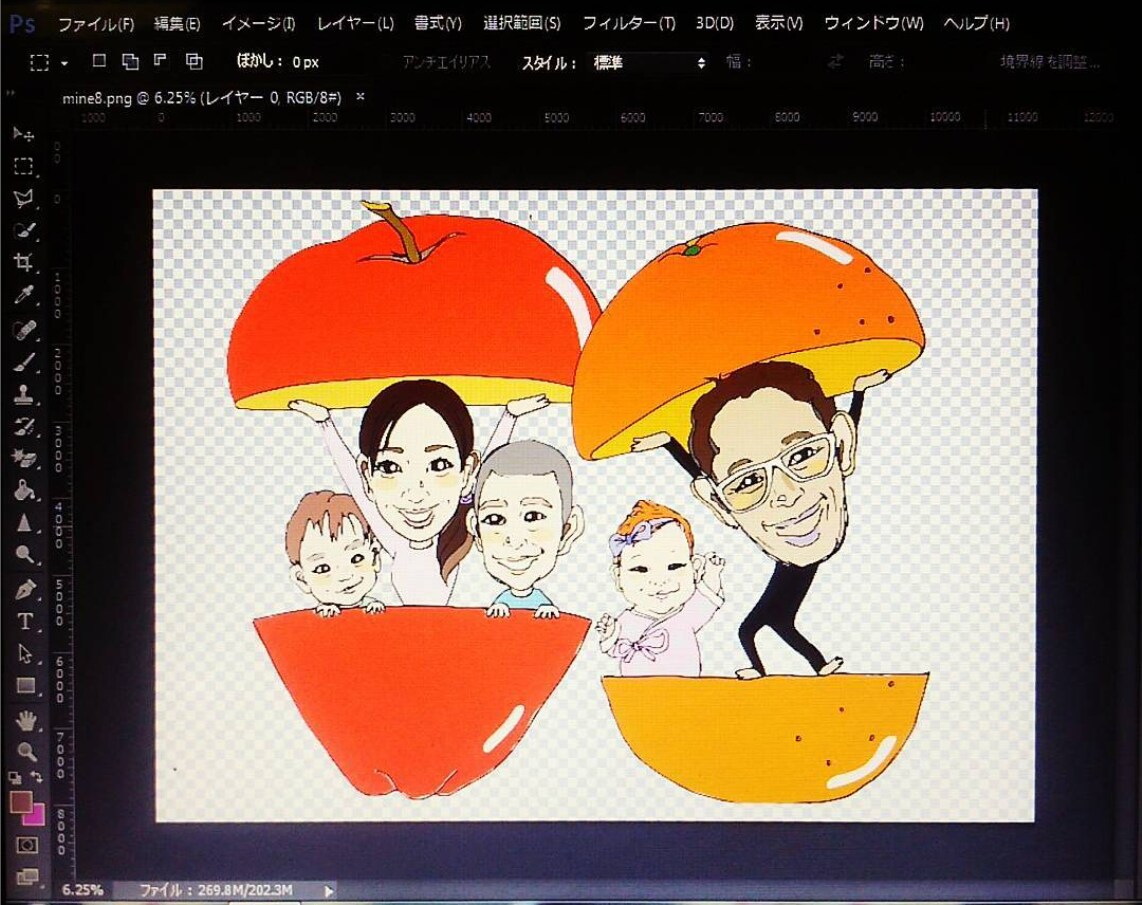 温かいタッチでご家族やご自身の似顔絵をお描きします フリーハンドの水彩仕上げかデジタル仕上げでお届けします♩ イメージ2