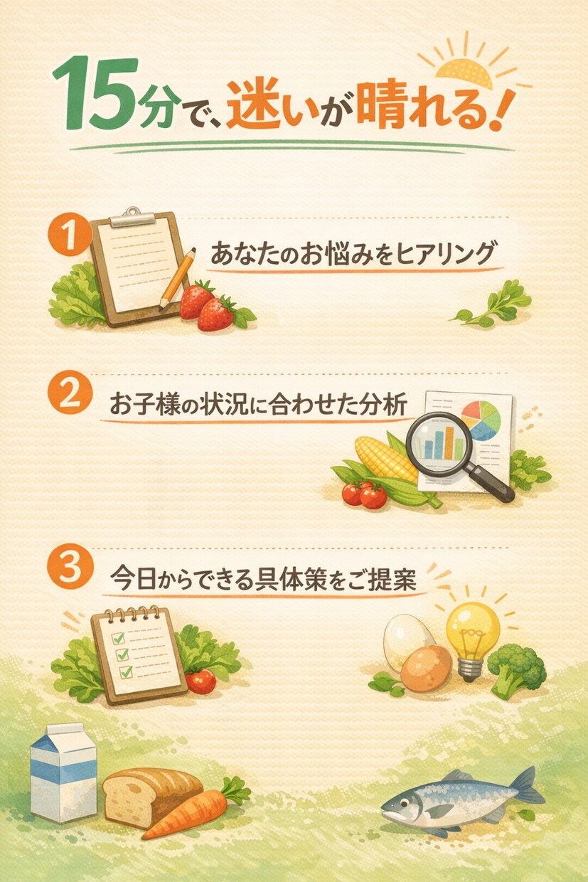 現役小児科栄養士！食にまつわるお悩みを即解決します 離乳食？？？いつ何をどうやってたべさせる？に寄り添います！ イメージ2
