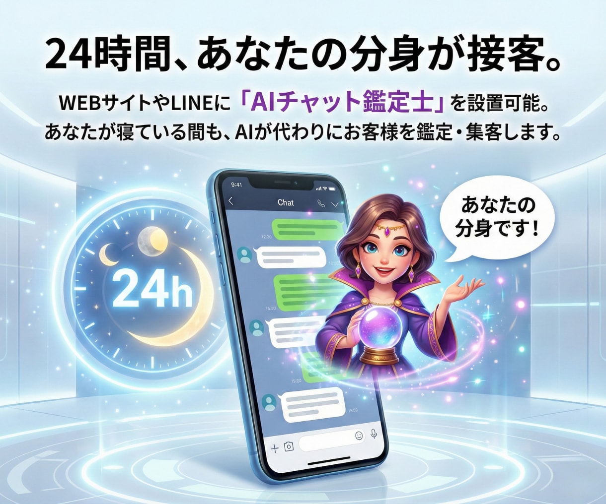 スマホ対応！WEB占いシステム・鑑定自動化します 脱エクセル！計算も文章作成もAIが代行。費用を押さえて導入！ イメージ6